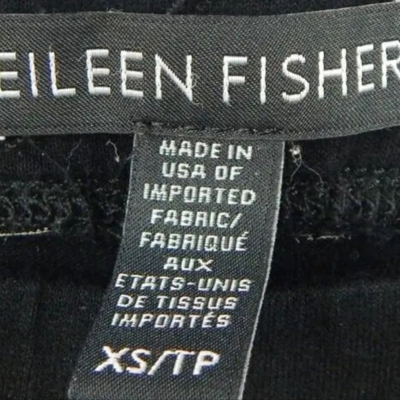 Eileen Fisher Straight Leg Stretch Jersey Crop Pants - Picture 3 of 3